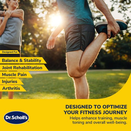 Dr. Scholl's Resistance Band W/Door Anchor (Light Resistance 10lb) - Balance, Stability, Joint Rehabilitation, Muscle Pain, Injuries, Arthritis (10lb)