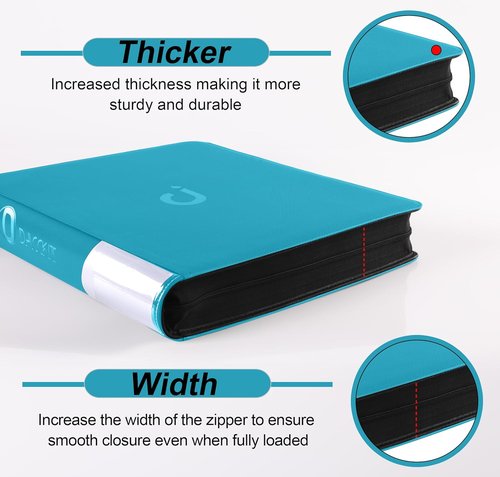 D DACCKIT Comic Binder - Durable Comic Book Album with Sleeves | Holds 24 Regular Comics (Model A, Turquoise)
