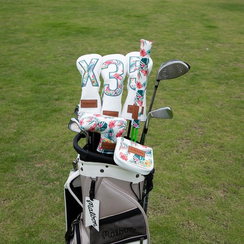 BAIRBRE Golf Alignment Stick Cover Premium Leather Perfect Cover for Alignment Sticks Stylish Design Alignment Sticks Holder Golf Club Protector Holds 2 Sticks (for Golf Alignment Stick)