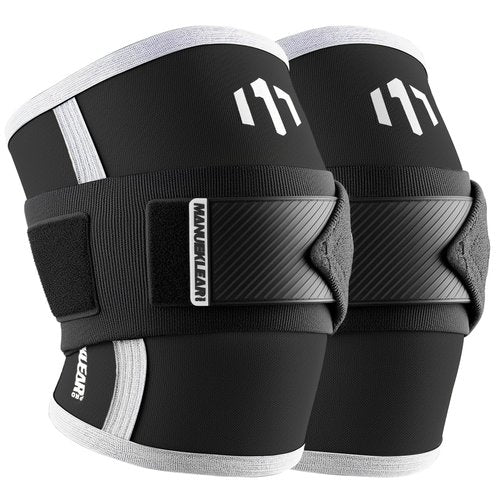 MANUEKLEAR Adjustable Compression Elbow Wraps for Weightlifting(1 Pair), Elbow Sleeves Weightlifting Men with Compression Band, 5mm Neoprene Elbow Strap for Weight Lifting and Bench Press