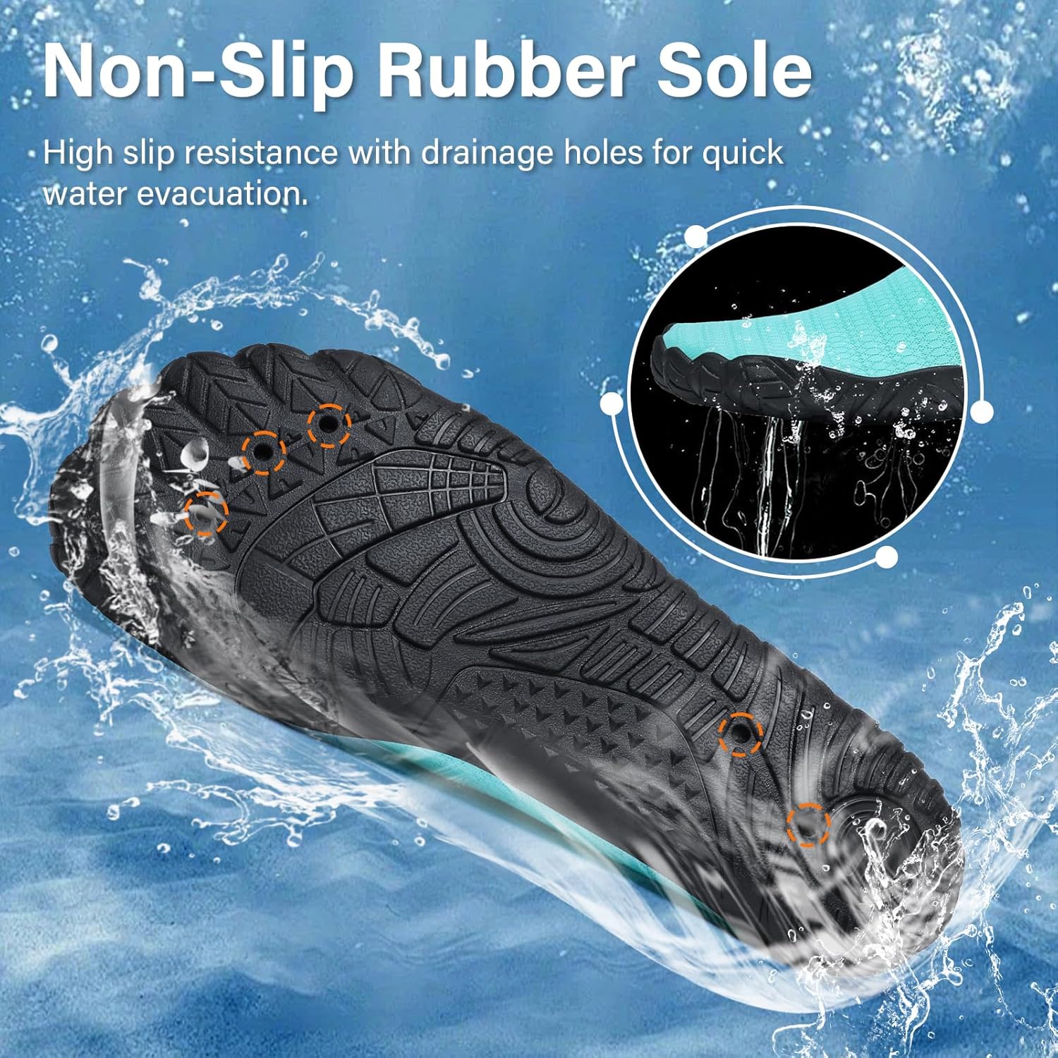 Water Shoes Womens Mens Quick-Dry Aqua Yoga Socks Barefoot Swim Pool Beach Shoes for Walking Hiking Diving Surf Ootdoor Water Sports