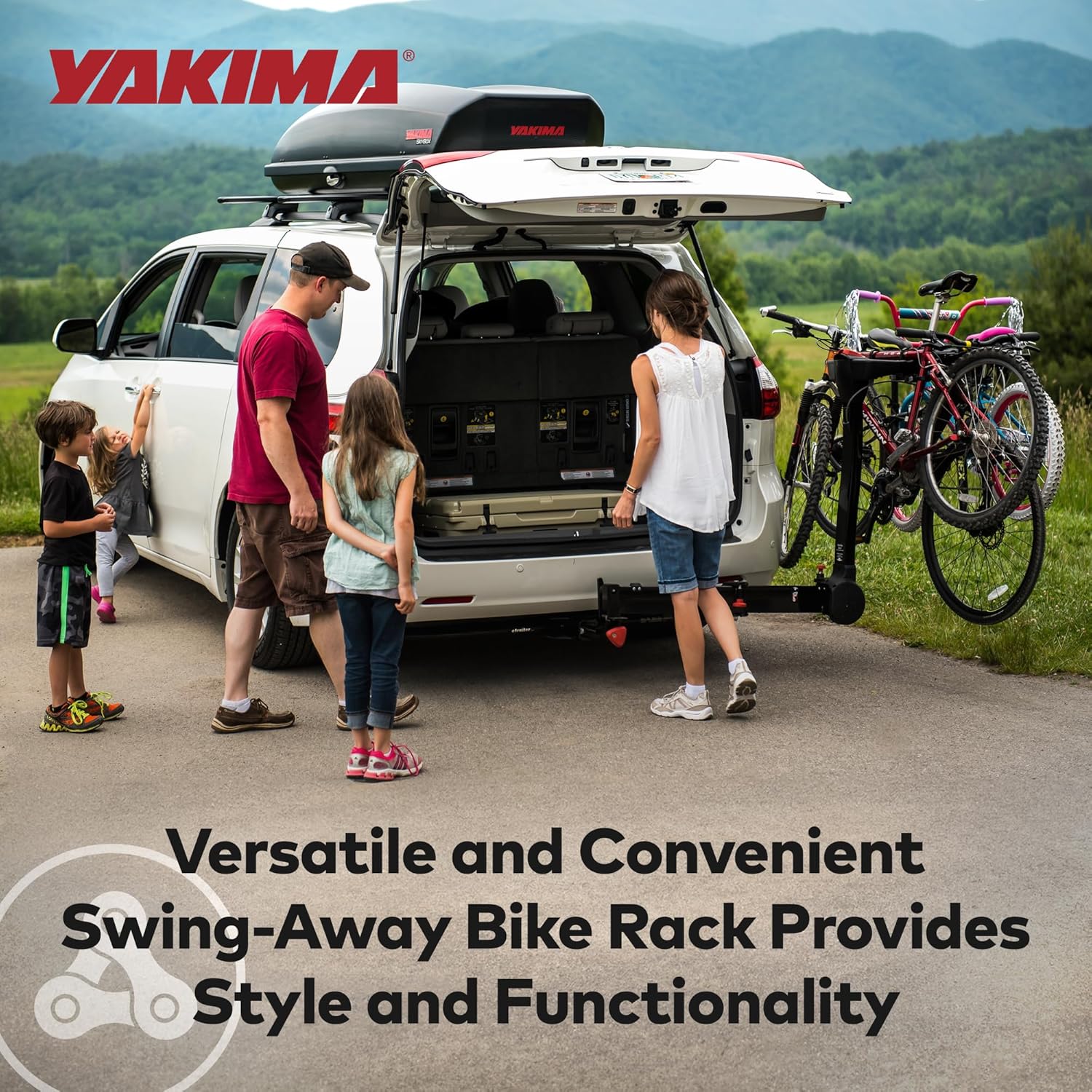 Yakima 4-Bike Hitch Mount Carrier - Heavy-Duty Swing-Away Bike Rack for Cars, Trucks & SUVs