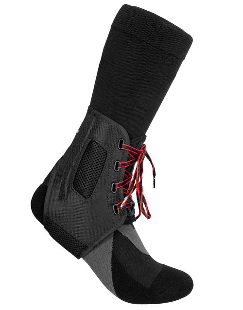 MUELLER Sports Medicine AFT3 Ankle Brace, Ankle Pain Relief Support for Men and Women, Ideal for Sprains, Strains, Arthritis, Black, Medium