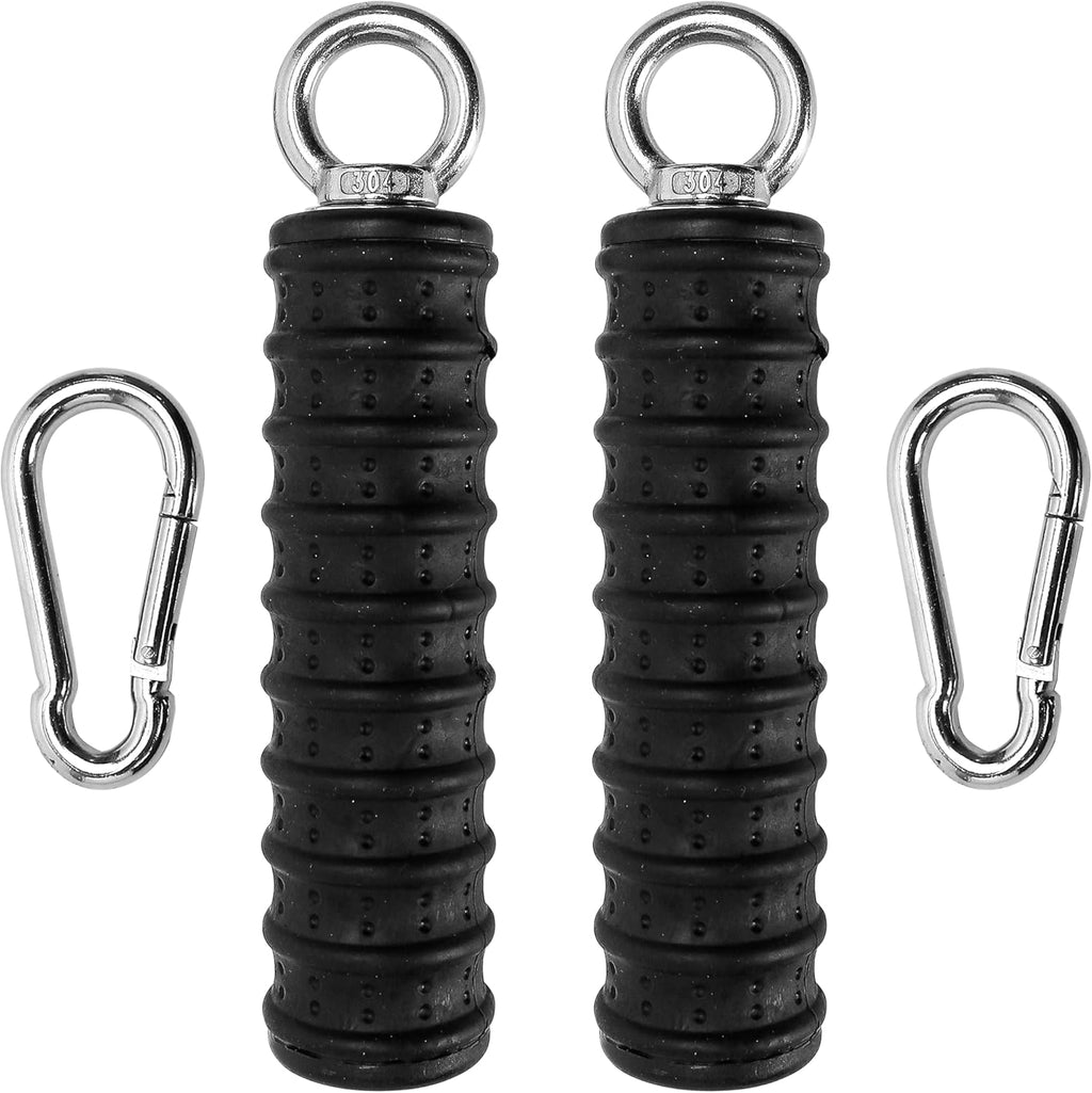 Skiennix Ergonomic Tricep Attachment - Maximum Grip Cable Machine Accessories | 2Pcs with Carabiners