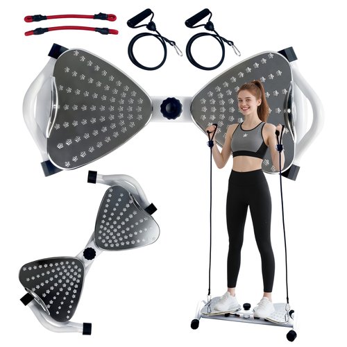 Waist Twister Ab Machine – Ab Twister Board for Exercise, Core & Waist Twisting Fitness Tool, Quiet Twist Exercise Machine with All-Metal Anti-Slip Footrest, 500 lbs Capacity, Home Gym Equipment