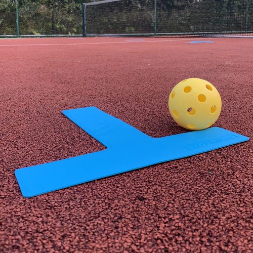 Eco Walker Court Lines Marker Kit Throw Down Markers Create Your Own Mini Pickleball Tennis Court (Blue-Yellow)