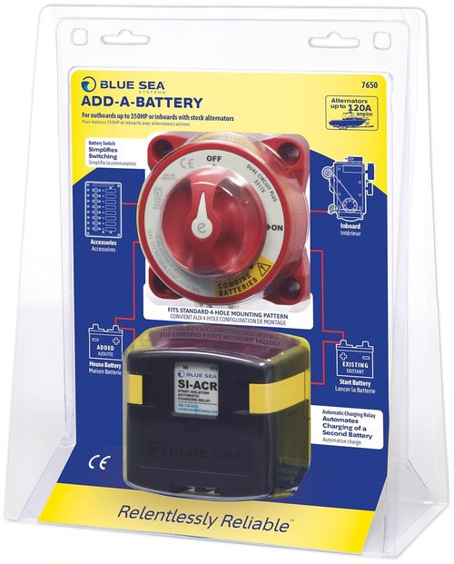 Blue Sea Systems Add-A-Battery Kit - 120A Dual Circuit System for Enhanced Power Management