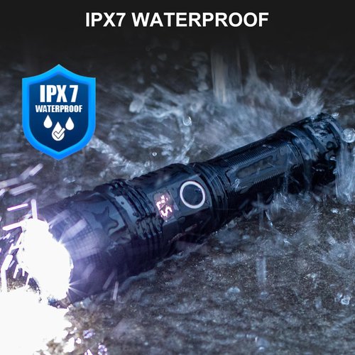 Cinlinso LED Flashlights High Lumens Rechargeable, Super Bright Flash Light, 3 Modes IPX7 Waterproof, High Powered Flashlights for Camping Emergencies (1)