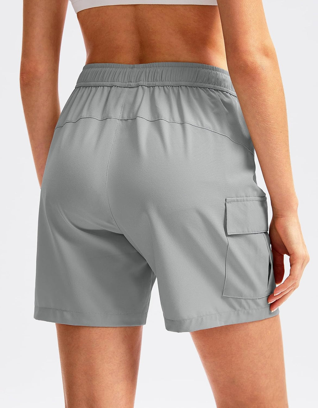 SANTINY Women's 5''/ 7''/9'' Hiking Cargo Shorts Quick Dry Lightweight Summer Shorts for Women Athletic Golf Zipper Pockets