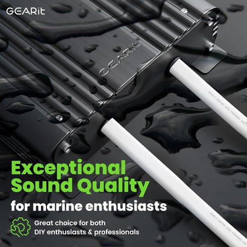 GEARit 14 Gauge Marine Wire - 100 Feet Duplex Tinned Copper Cable | Red & Black, Oxygen-Free Insulation for Boats & RVs