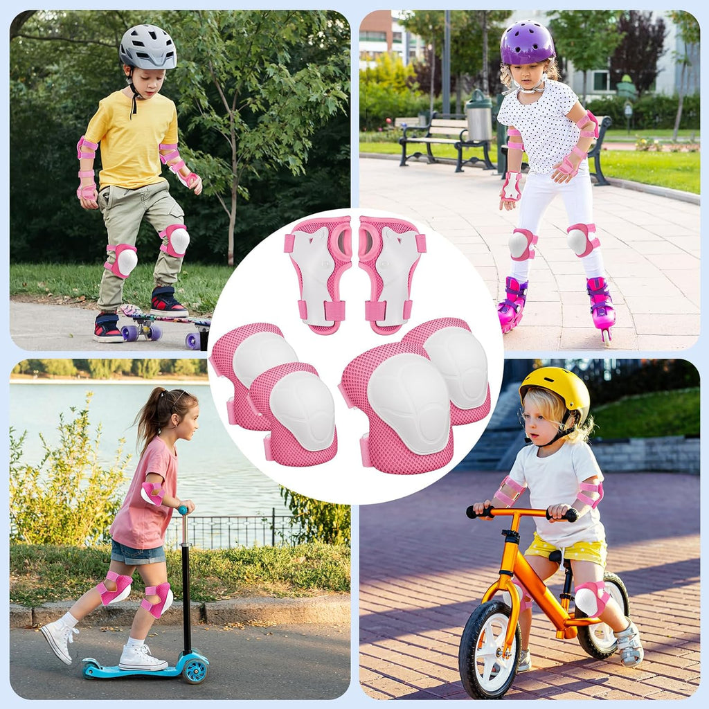 Skiennix Knee Pads Set - Protective Gear for Kids with Elbow Pads & Wrist Guards | 3-in-1 for Skating & Cycling