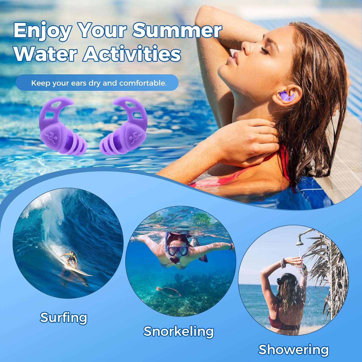 Swimming Earplugs for Adults
