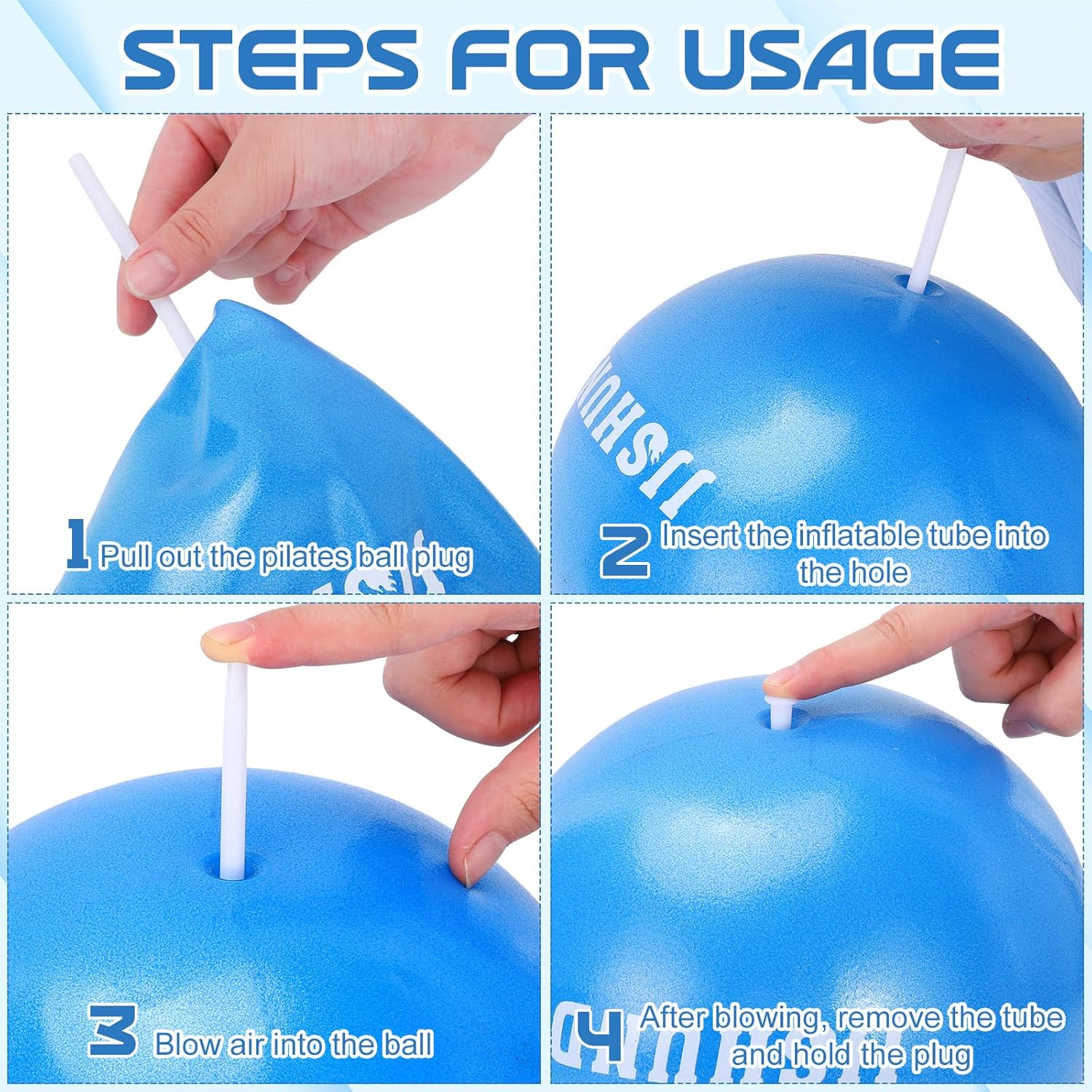 Pilates Ball - 9 Inch Mini Soft Exercise Ball for Home Gym Yoga & Core Training | Includes Workout Guide