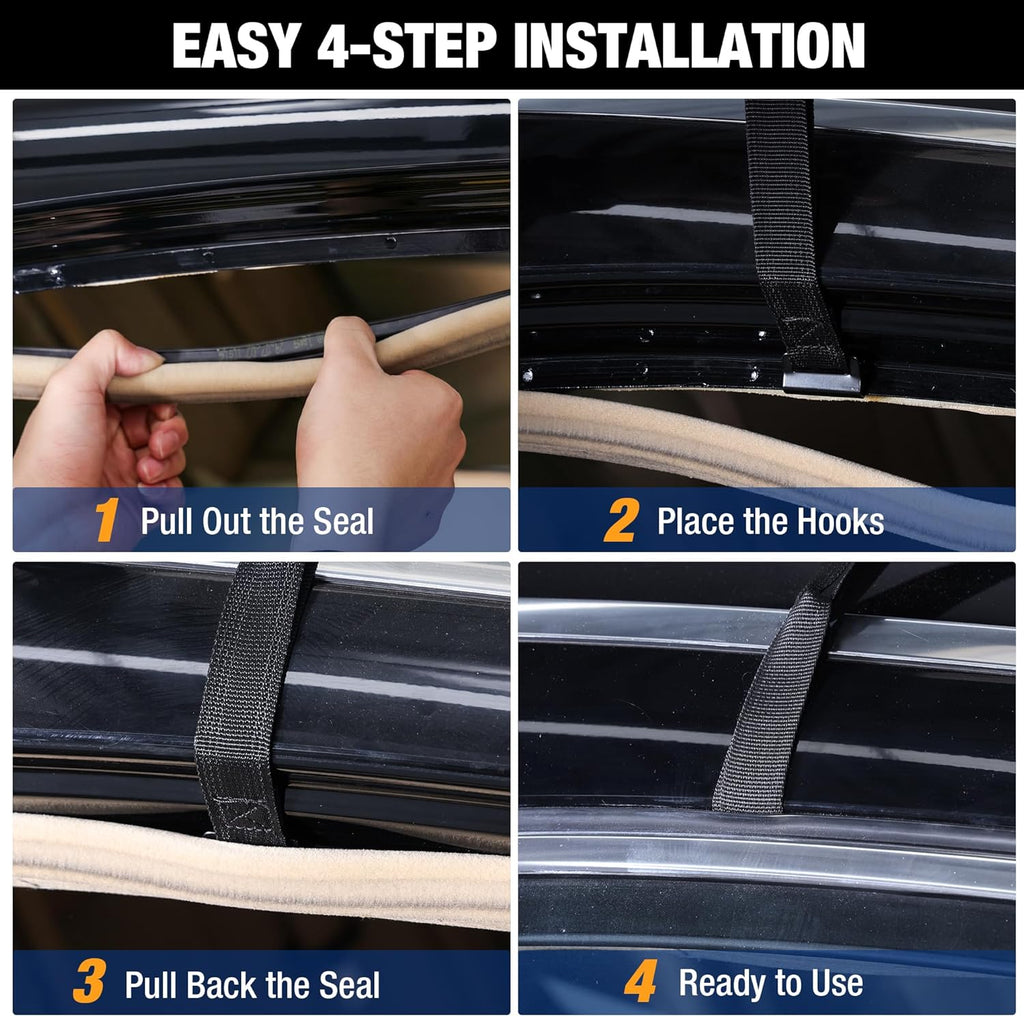WORKPRO Rooftop Cargo Carrier - 21 Cubic Feet Waterproof Roof Bag with Anti-Slip Mat & Safety Hooks