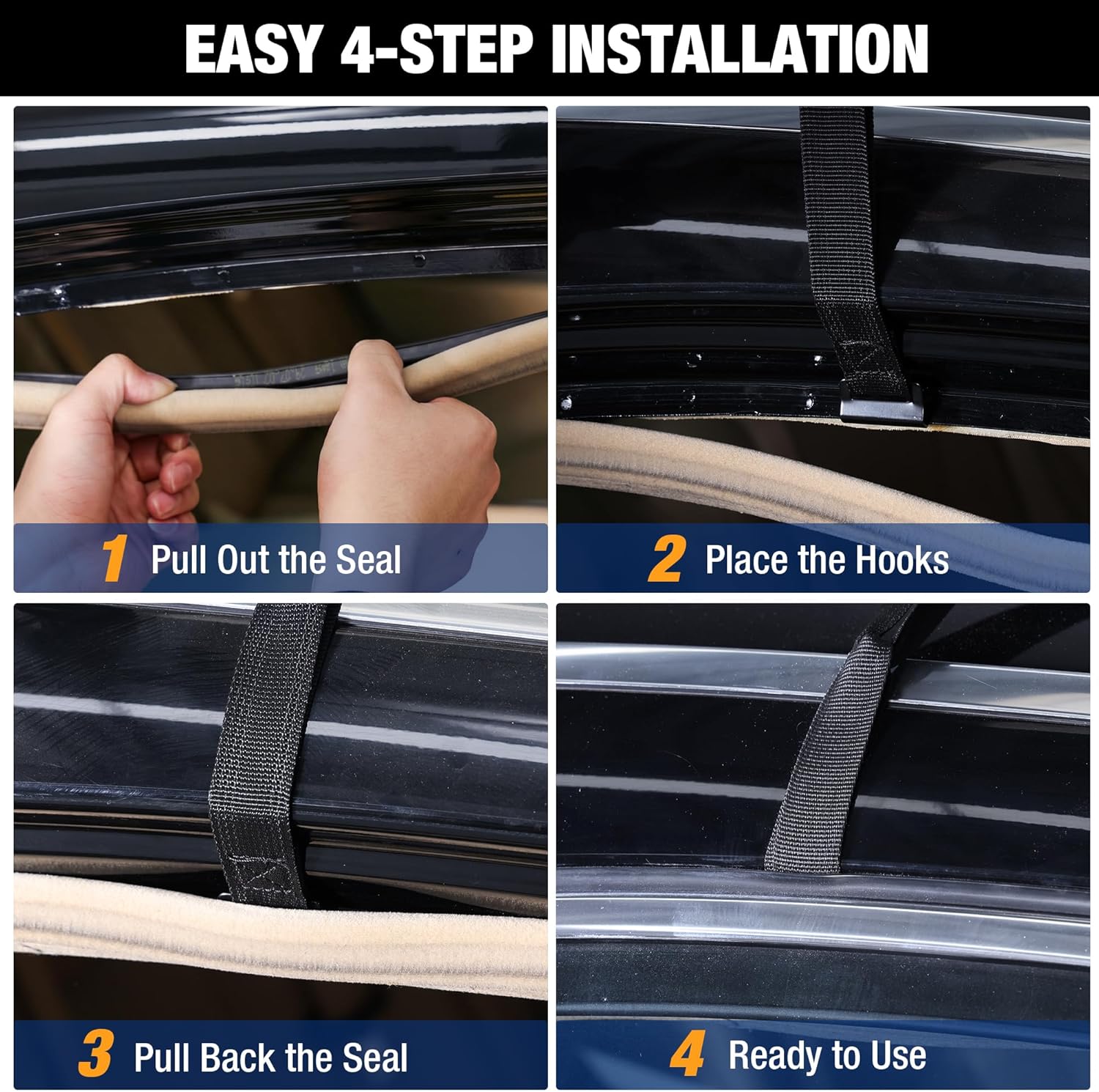 WORKPRO Rooftop Cargo Carrier - 21 Cubic Feet Waterproof Roof Bag with Anti-Slip Mat & Safety Hooks