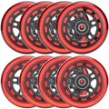 HeyZomm Inline Skate Wheels Outdoor & Indoor Inline Skate Replacement Wheels 85a Roller Hockey Wheels w/Bearings ABEC-9 & Floating Spacers, 64mm 70mm 72mm 76mm 80mm 84mm 90mm Dia, 8-Pack (72mm, Red)