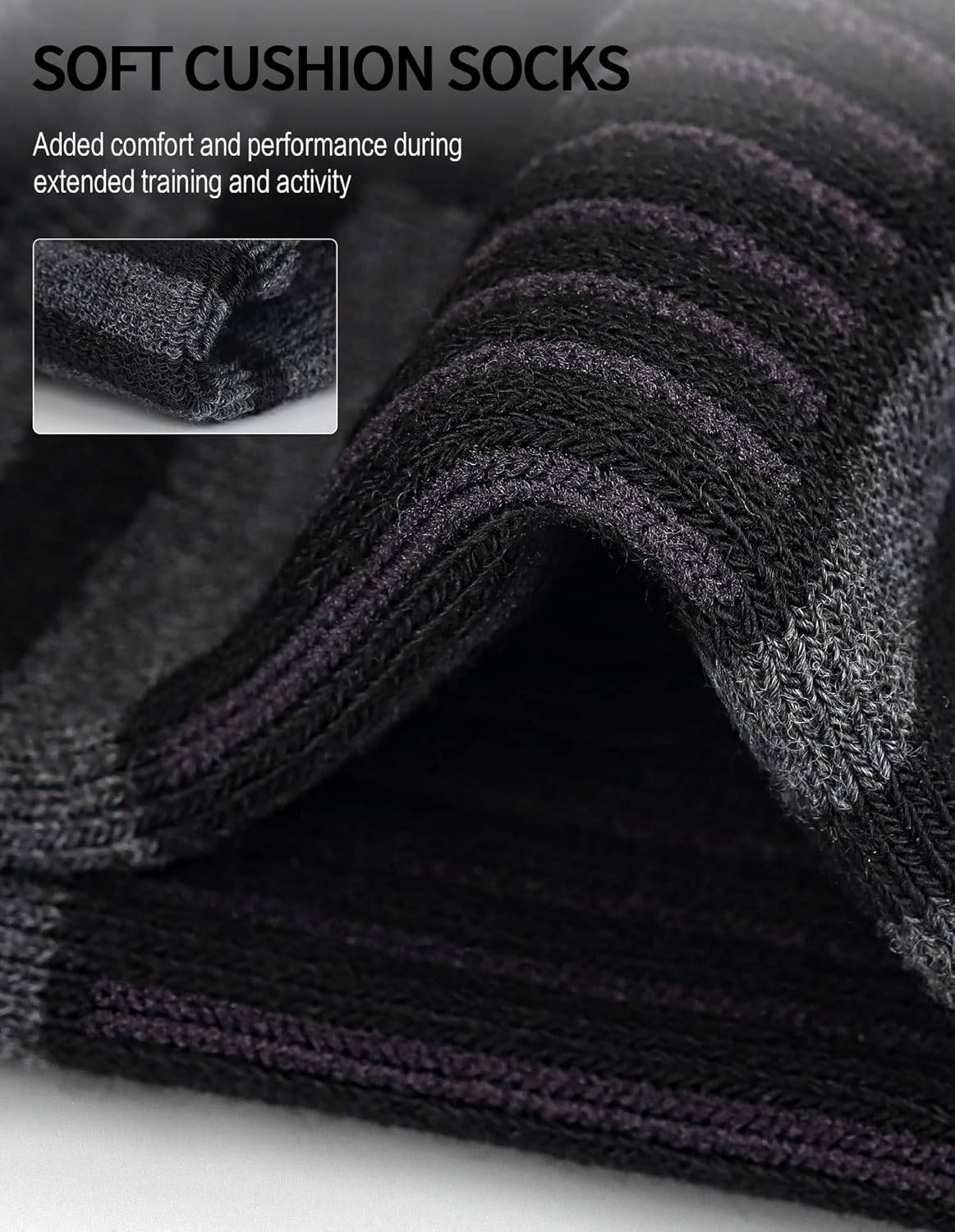 Airacker Ankle Athletic Running Socks - Cushioned & Breathable Low Cut | 6 Pairs for Men & Women