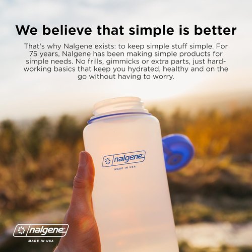 Nalgene Sustain 16 OZ BPA-Free Water Bottle - Eco-Friendly Design with 50% Recycled Plastic - Avocado
