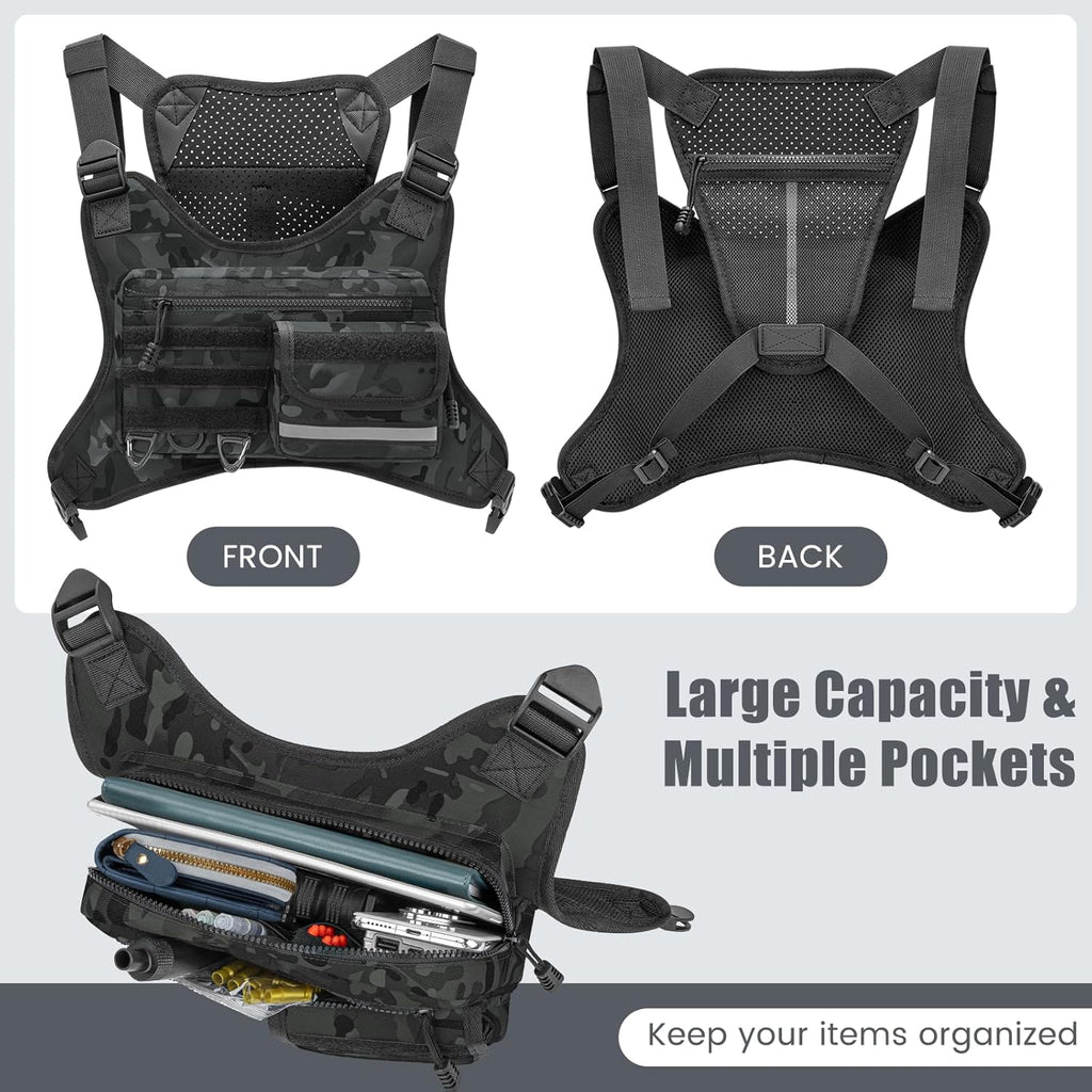 OCKLILY Chest Bag - Versatile Outdoor Sports Vest for Running, Cycling, Hiking & Travel - Unisex Design