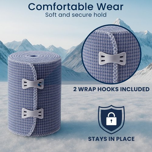 Dr Pat's Ice Tape (4 Pack) - Cooling Bandage Wrap Athletic Tape - Compression Instant Cold Compress Wrap with Menthol - Elastic, Athletic for Sore Muscles, Pain Relief Now, Swelling, Recovery, Sports