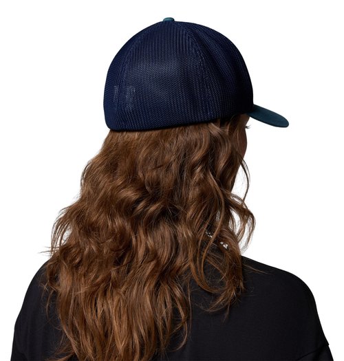 Columbia Unisex Rugged Outdoor Mesh Hat, Everblue/Collegiate Navy/Bear Rectangle, S/M