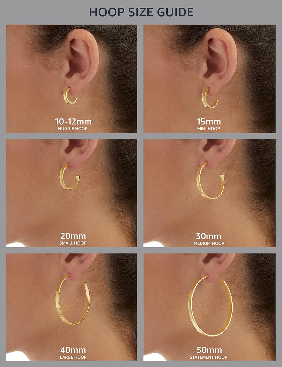 Skiennix Gold Plated Hoop Earrings - Stylish Flattened Design | Durable Stainless Steel