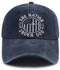 Christian Gifts for Women Men, One Nation Under God Baseball Cap, American Flag Hat, Christmas Veterans Day Birthday Gifts for Dad Mom Grandpa Wife Navy