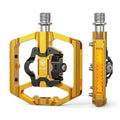 Dual Sided Mountain Bike Pedals with Reflectors - 9/16" Sealed Bearings, Clipless & Platform, GEWAGE (Glod)