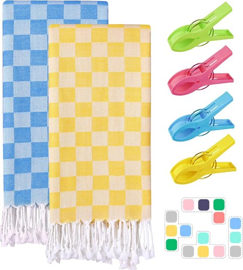 Antfuny Extra Large Turkish Beach Towels - Quick Dry, Sand-Free, Soft Cotton | 2 Pack, Lightweight & Compact