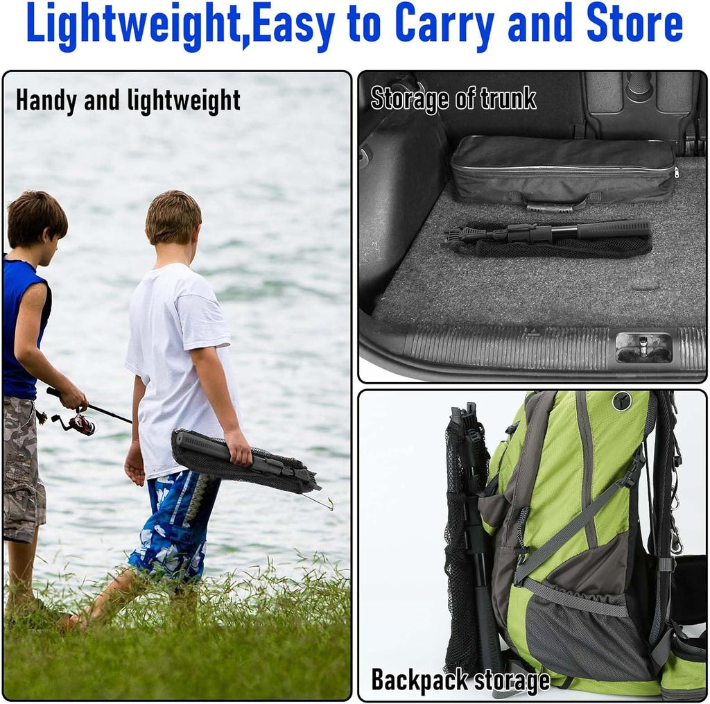 Skiennix Telescoping Fishing Net - Durable Folding Design for Easy Transport | Compact Freshwater & Saltwater Gear