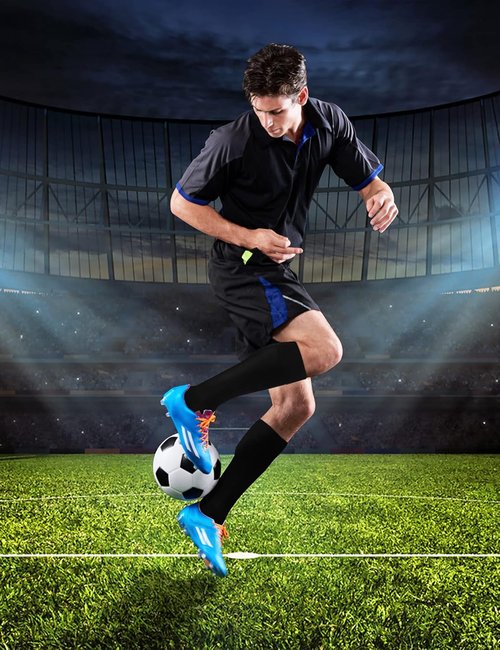 FITRELL 2/3 Pack Soccer Socks Baseball Softball For Youth Kids Boys Girls, Over-The-Calf Football Socks for Adult Men Women