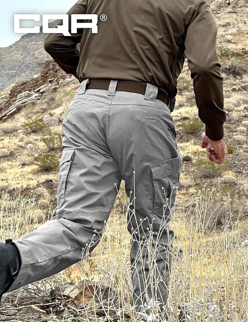 CQR Men's Tactical Pants - Lightweight Water-Resistant Ripstop Cargo for Outdoor Hiking & Work