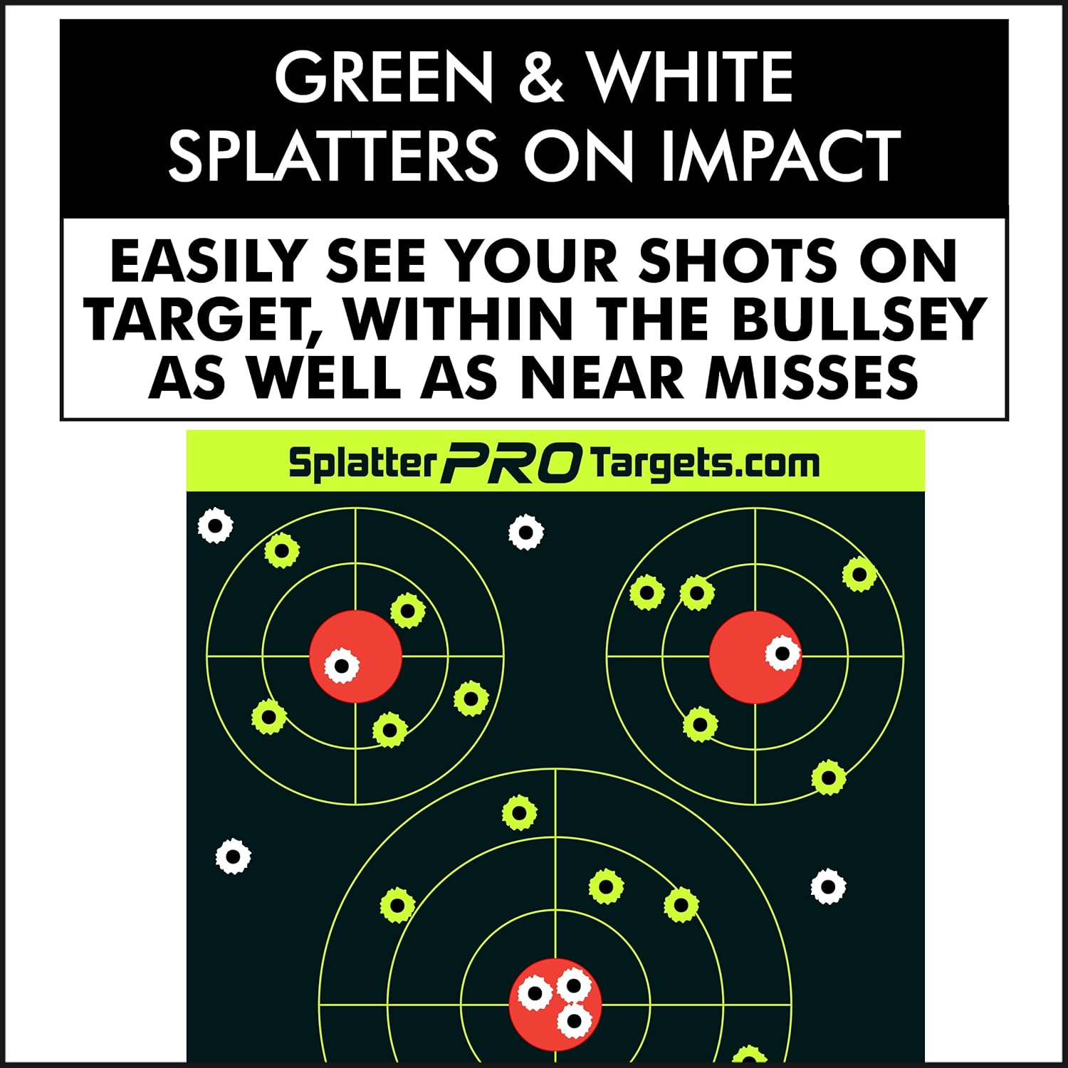 Splatter Targets 12x18 - Bright Burst on Impact for Instant Shot Visibility