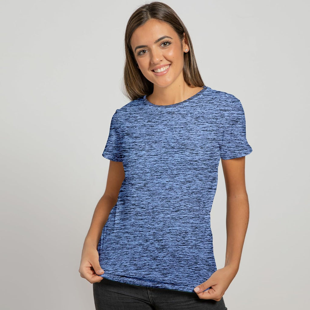 Skiennix Women's Dry-Fit Crewneck T-Shirts - Moisture-Wicking Activewear for Yoga & Gym | 5 Pack