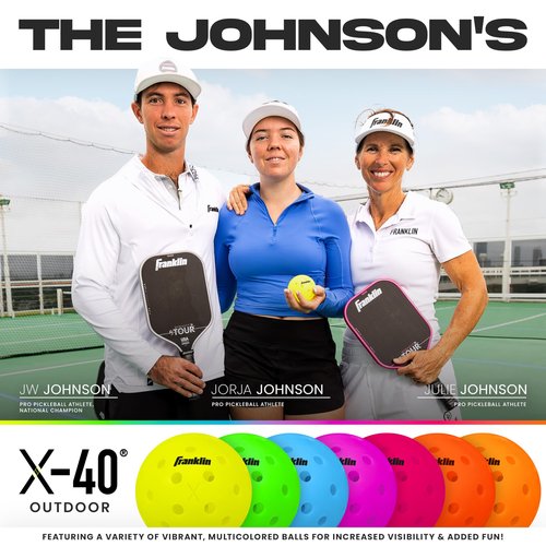 Franklin Sports x-40 Performance Outdoor Pickleballs - Usapa Approved (12 Pack)
