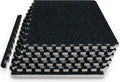 ProsourceFit Rubber Top Exercise Mat - 3/4-Inch Thick EVA Foam | 24 SQFT Interlocking Tiles in Blue
