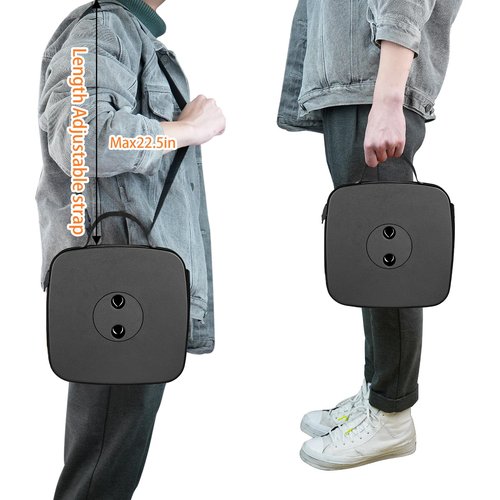 Boreeman Upgraded Collapsible Stool, Square Portable Stool, Lightweight Yet More Sturdy with Load Capacity 400lbs, Perfect for Camping Fishing Hiking BBQ (Square Black)