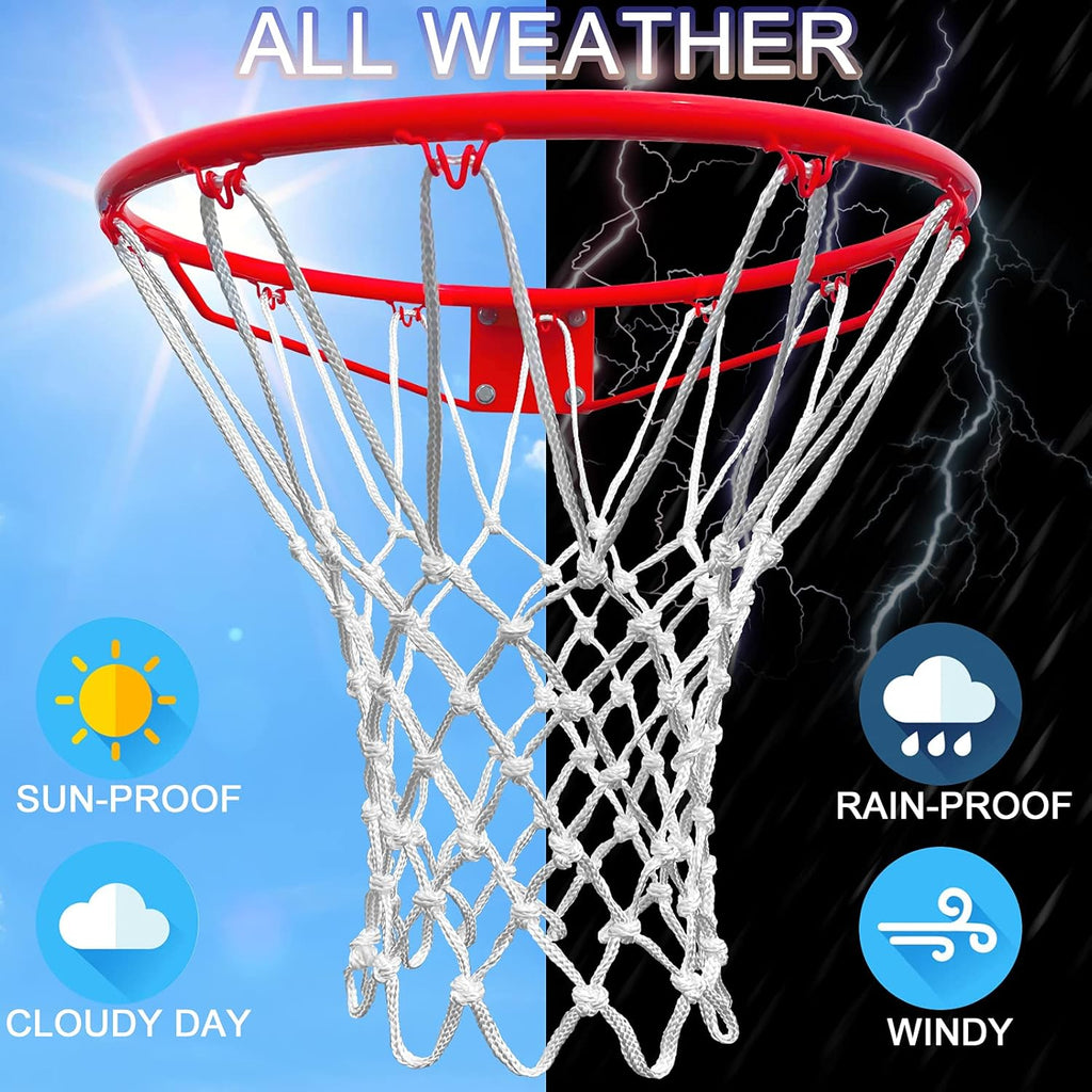 Regine Switzerland Professional Heavy Duty Basketball Net - All-Weather, Anti-Whip, 12 Loops (7.16 oz)