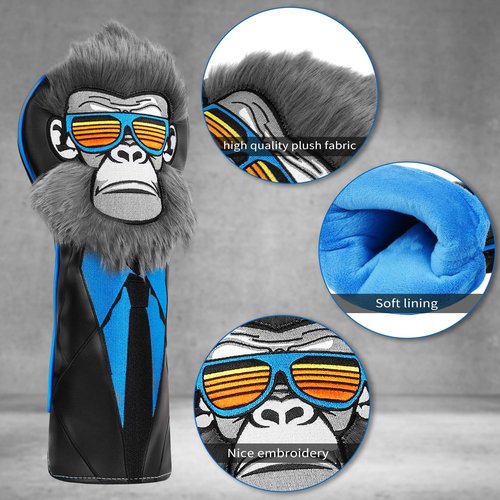 Craftsman Golf Gorilla with Suits Want to Take a Vacation 460CC Driver Headcover Gift for Men