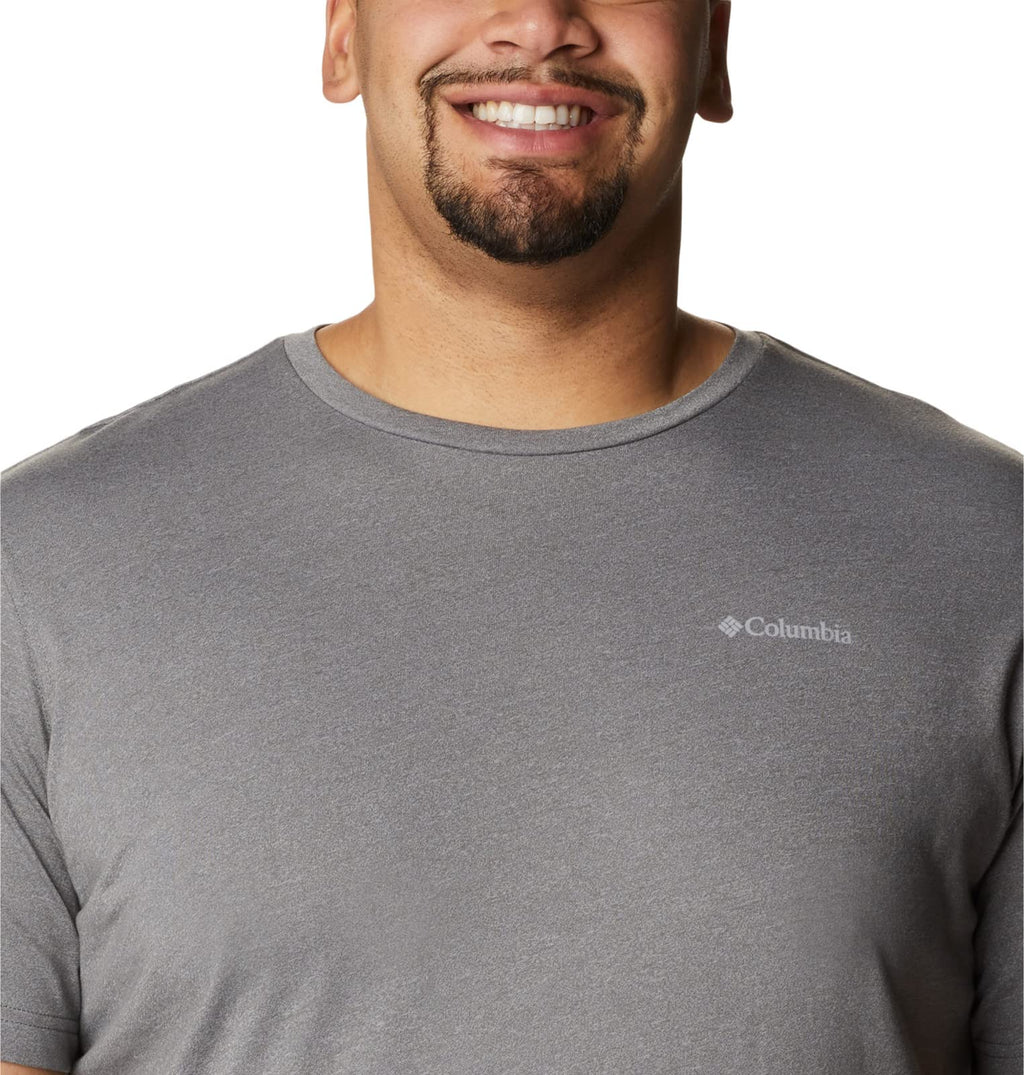 Columbia Mens Thistletown Hills Short Sleeve T-Shirt, City Grey Heather, X-Small