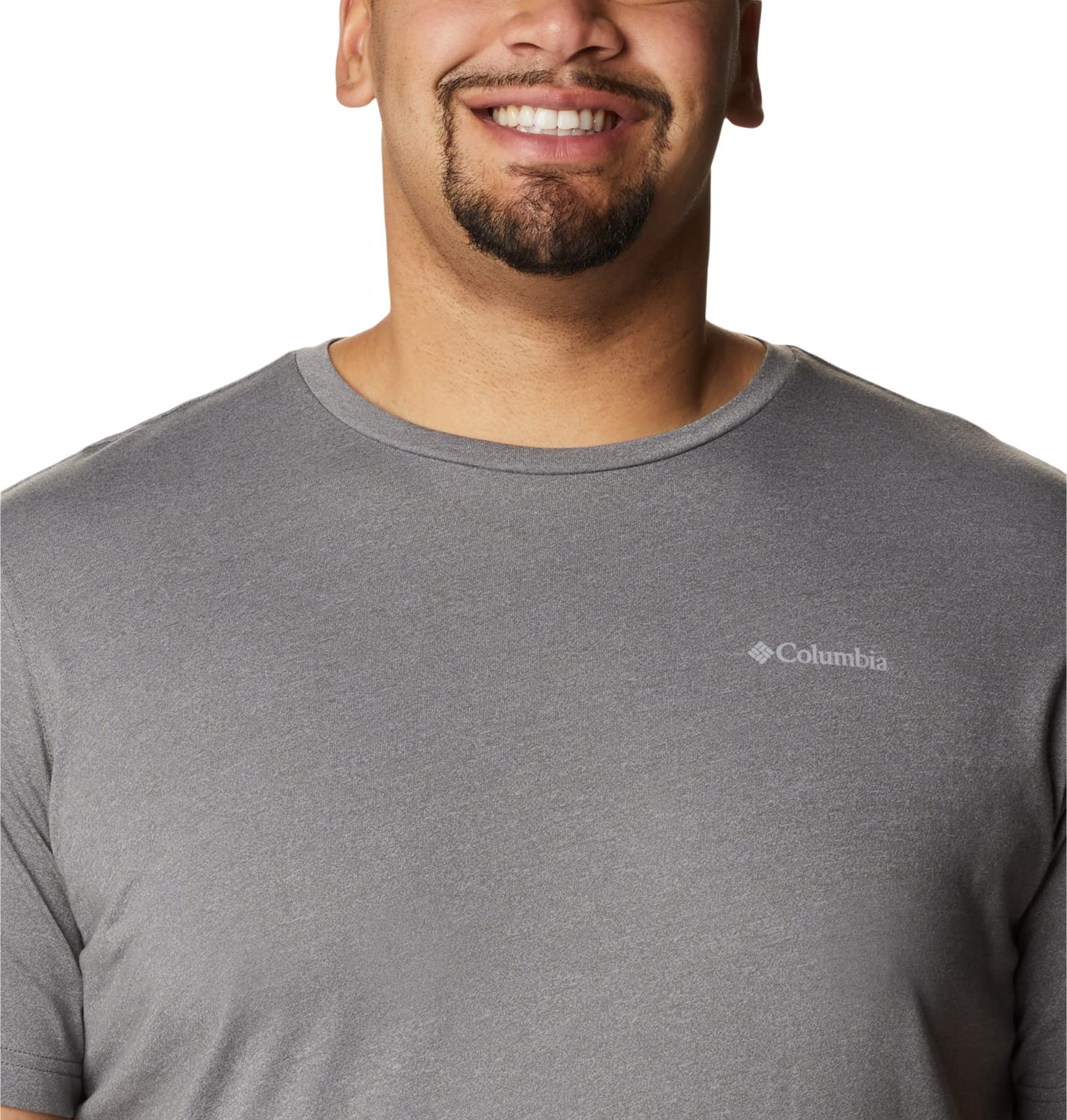 Columbia Mens Thistletown Hills Short Sleeve T-Shirt, City Grey Heather, X-Small