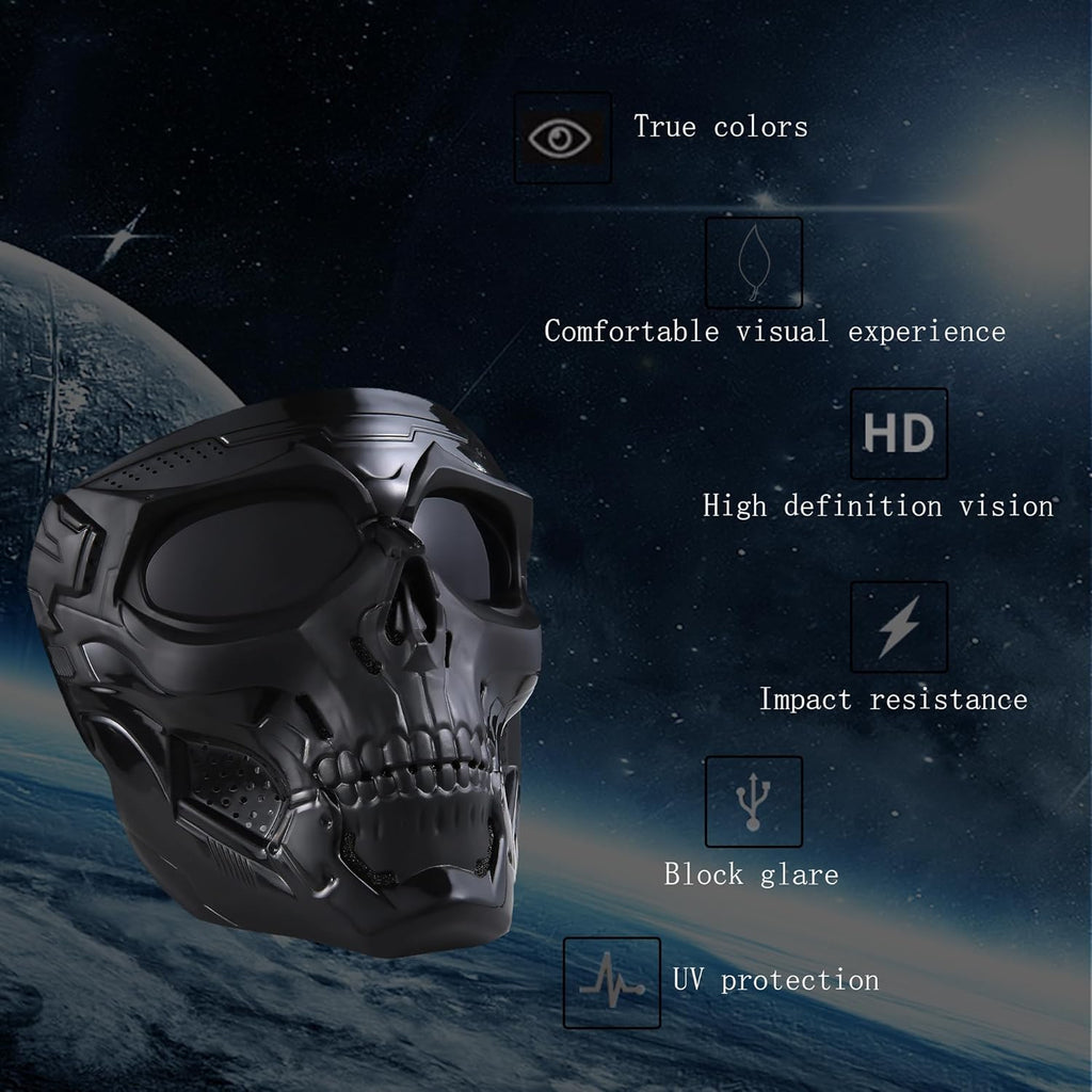 Skiennix Skull Mask - Full Face Tactical Mask for CS Survival, Shooting, Cosplay & Halloween
