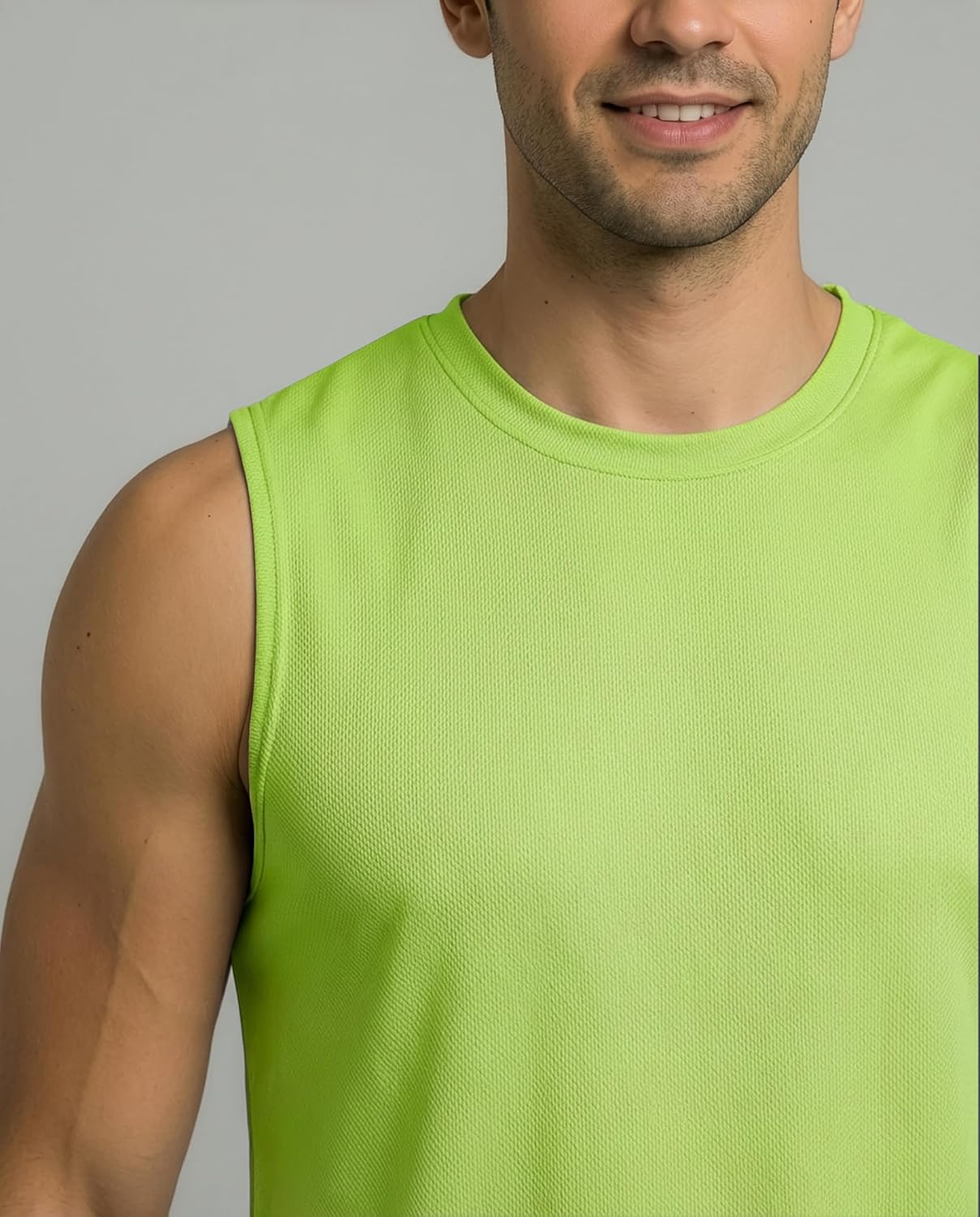 Real Essentials Men's Mesh Active Athletic Tech Tank Tops - 5 Pack for Workout & Training | Big & Tall Sizes Available