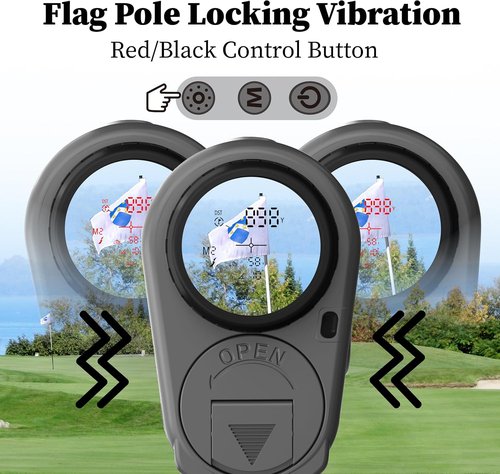 AILEMON Golf Rangefinder - 900 Yards Range Finder with Slope Switch & 6X Magnification | Black/Gray