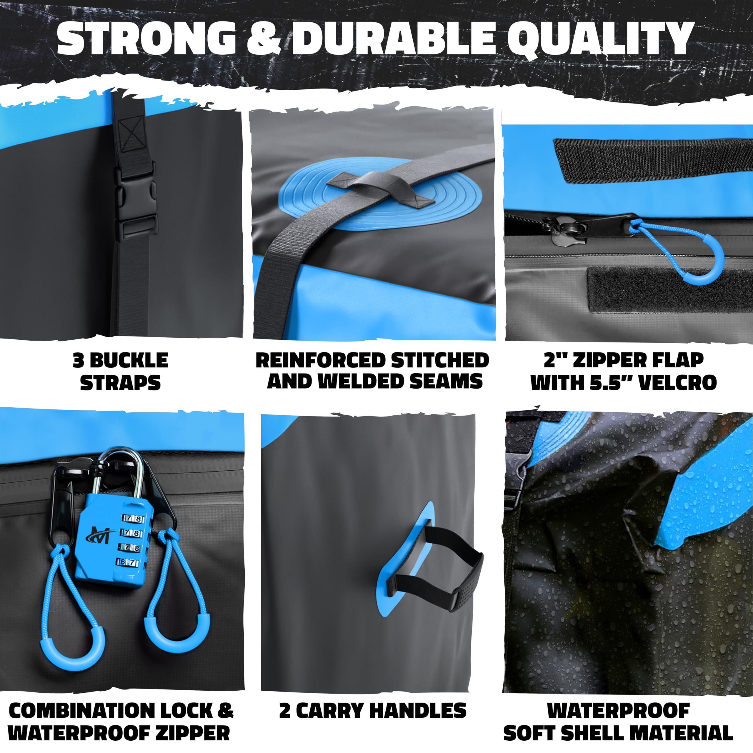 Mockins 25 Cu Ft Large Weatherproof Trailer Hitch Cargo Carrier Bag Set