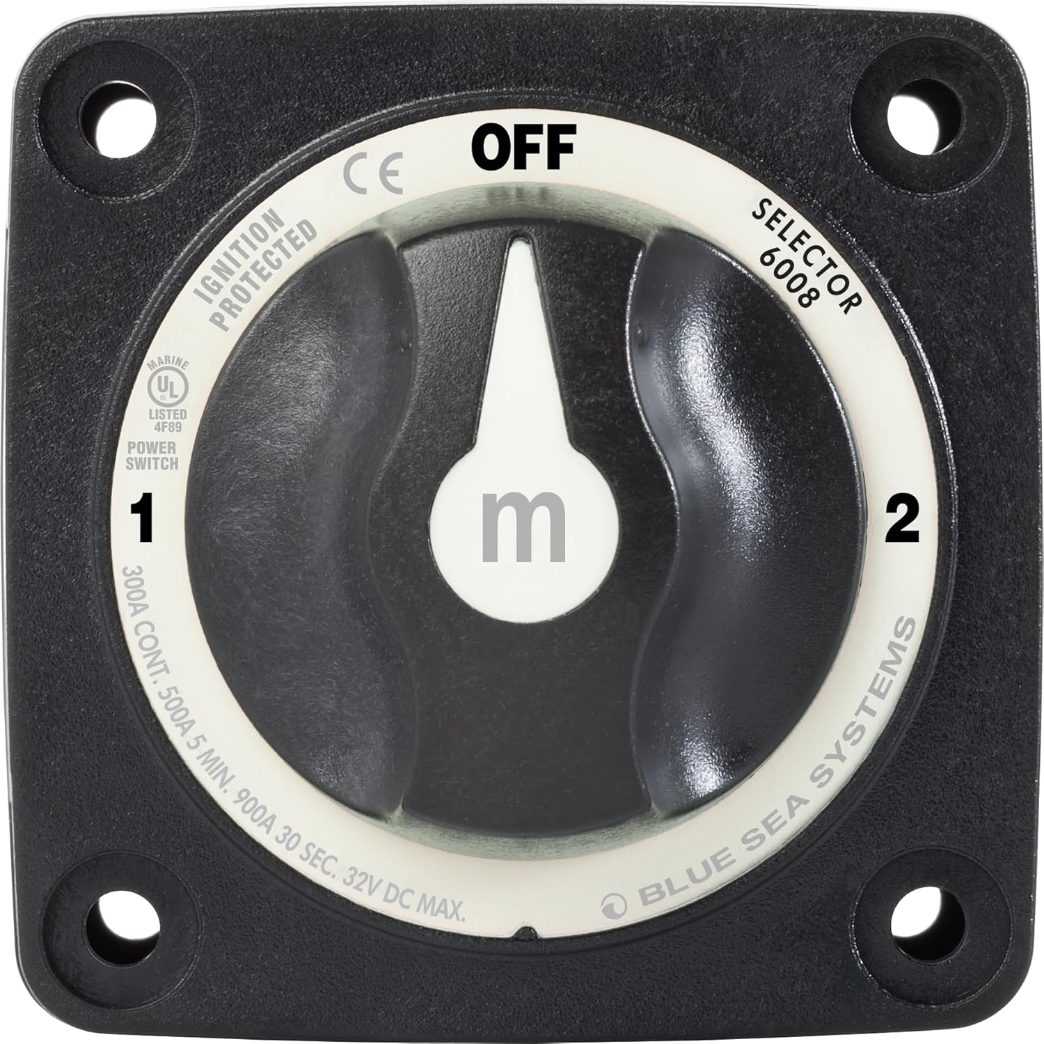 Blue Sea Systems 3-Position Mini Battery Switch - Durable Black Design | Model 6008200 m-Series