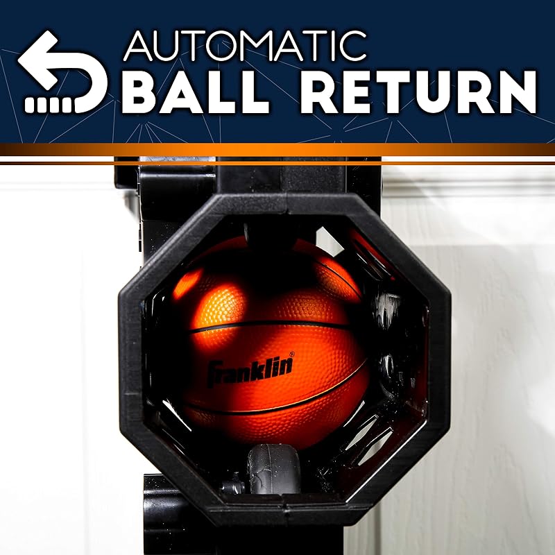 Franklin Sports Pro Mini Basketball Hoop with Rebounder - Over the Door Indoor Game
