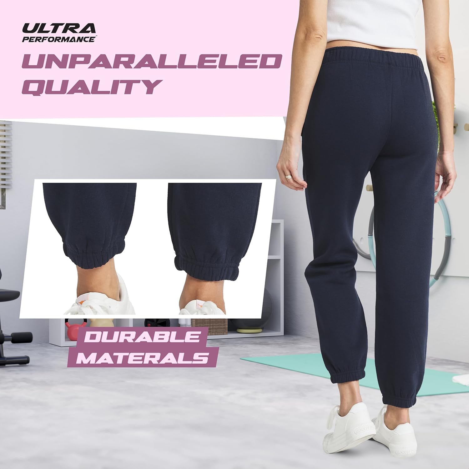 Skiennix Women's Sweatpants - Ultra Performance Cotton Joggers | 3-Pack Fleece Gym Pants