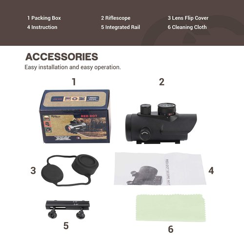 ESSLNB Red Dot Sight Airsoft Sights Scope Red/Green/Blue 3 Brightness Settings Reflex Sight with 11mm/22mm Picatinny Rail Mount and Covers