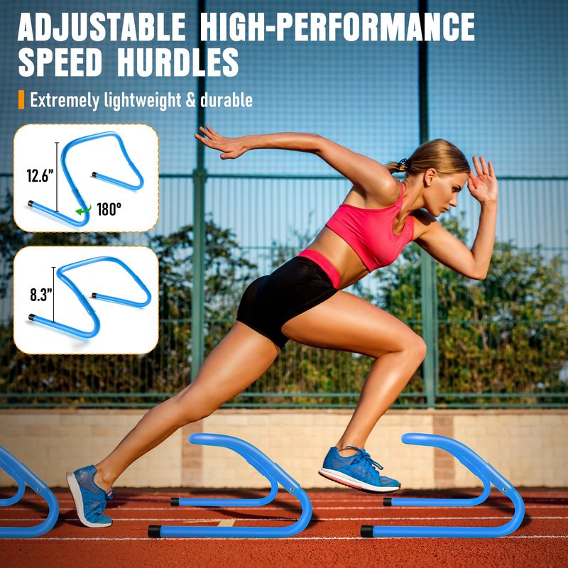 MUROZA Agility Ladder, Agility Speed Training Equipment Set, 20ft Speed Ladder, 12 Soccer Cones, 4 Hurdles, Jump Rope, Running Parachute, Soccer Football Basketball Training Equipment Accessories